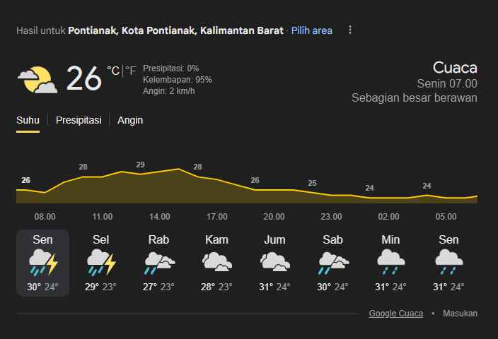 Screenshot weather app